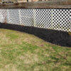 Black mulch in garden